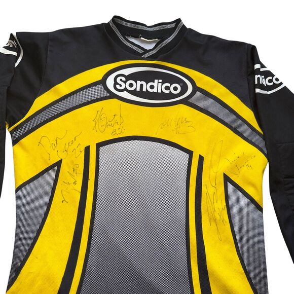 Sondico Goalkeeper Vintage Soccer Jersey Medium Padded Elbow Signed Autographed - Picture 7 of 14